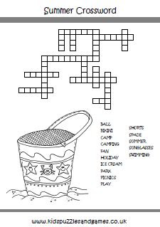 Use this free printable crossword puzzle worksheet to explore and review simple summer vocabulary in the classroom or homeschool. summer crosswords kids puzzles and games