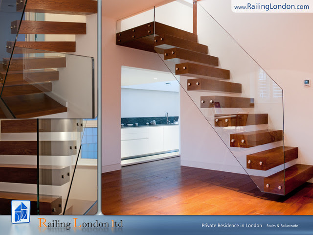 Floating Staircases - Modern - Staircase - london - by Railinglondon ...