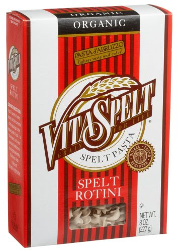 VitaSpelt Organic Rotini Pasta d'Abruzzo, 8-Ounce Boxes (Pack of 12)