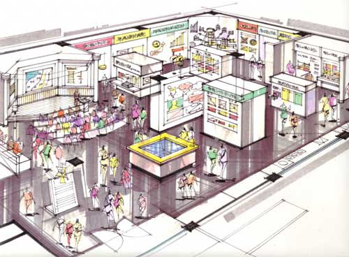 展示会 イベントパース 絵コンテ イラストカンプ激安早急年中無休図面無発注ok