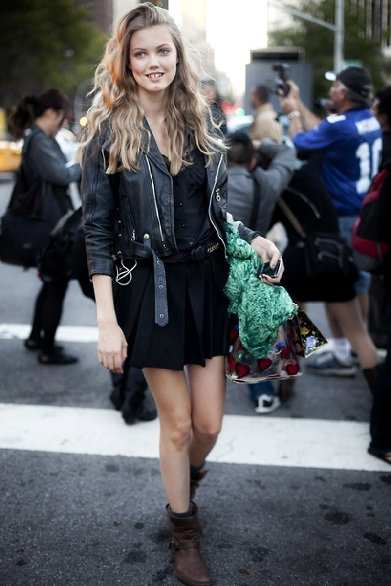 Fashion models, long hair