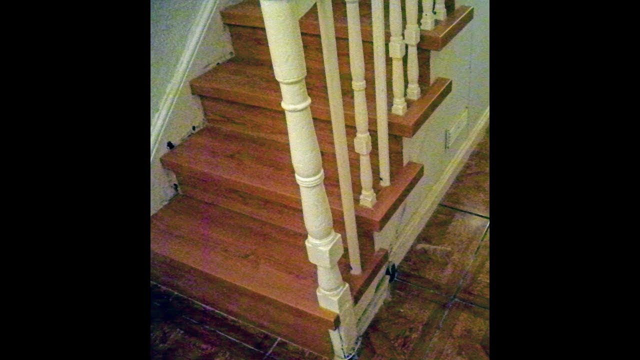 HOW TO INSTALL LAMINATE FLOORING ON STAIRS,LAMINATE STAIRS,STAIR NOSING