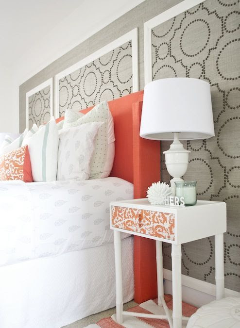 30 Grey And Coral Home Décor Ideas - DigsDigs