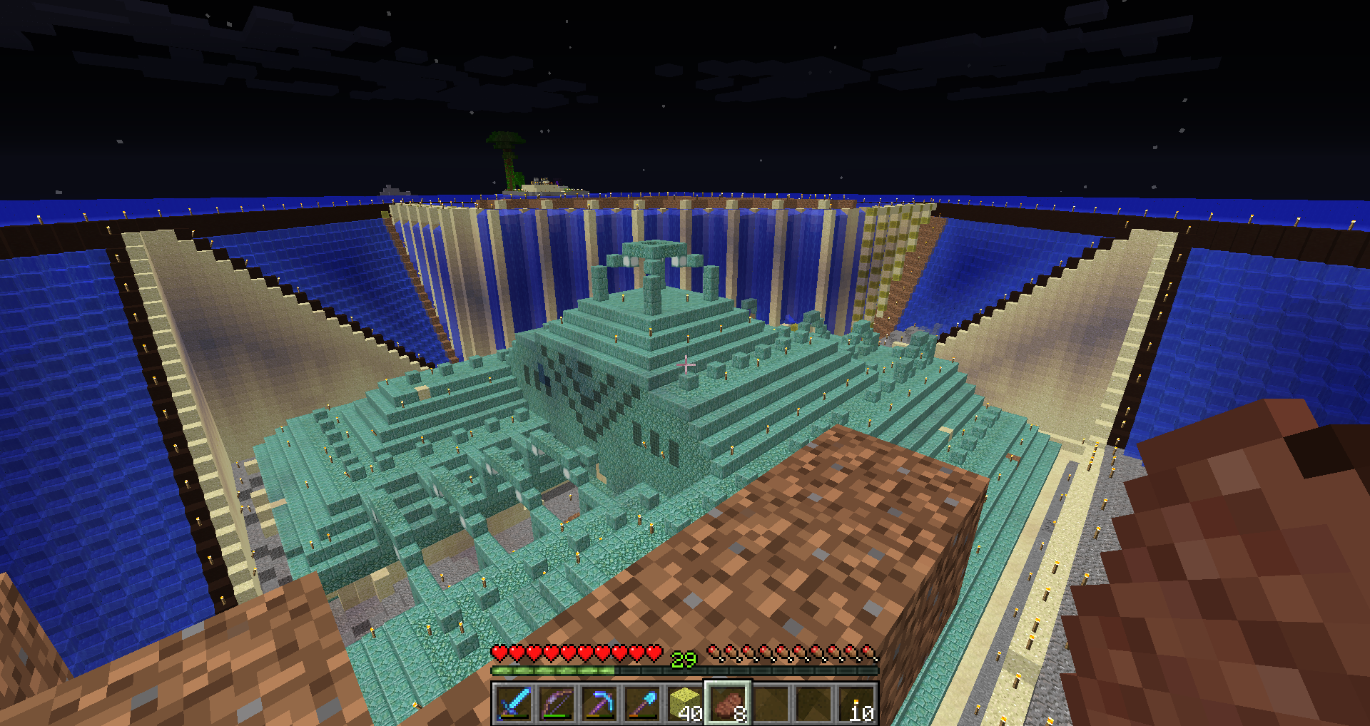 I made a little boat to serve as a construction hut for a 