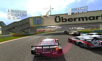 Screenshots of the Real Racing 2 for Android tablet, phone.