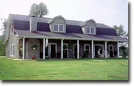 FREE HOME PLANS - GAMBREL ROOF HOUSE BARN PLANS