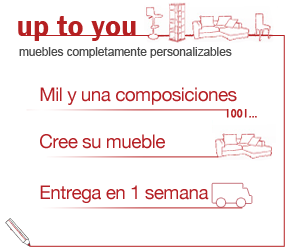 up to you muebles completamente personalizables: mil y una composiciones posibles, cree su mueble.