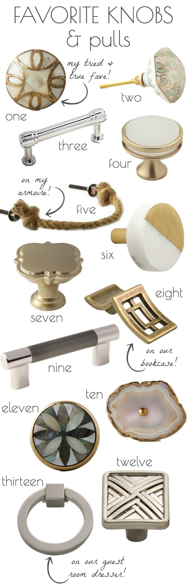 Kitchen and Bathroom Cabinet Knobs & Pulls (My 13 Faves ...