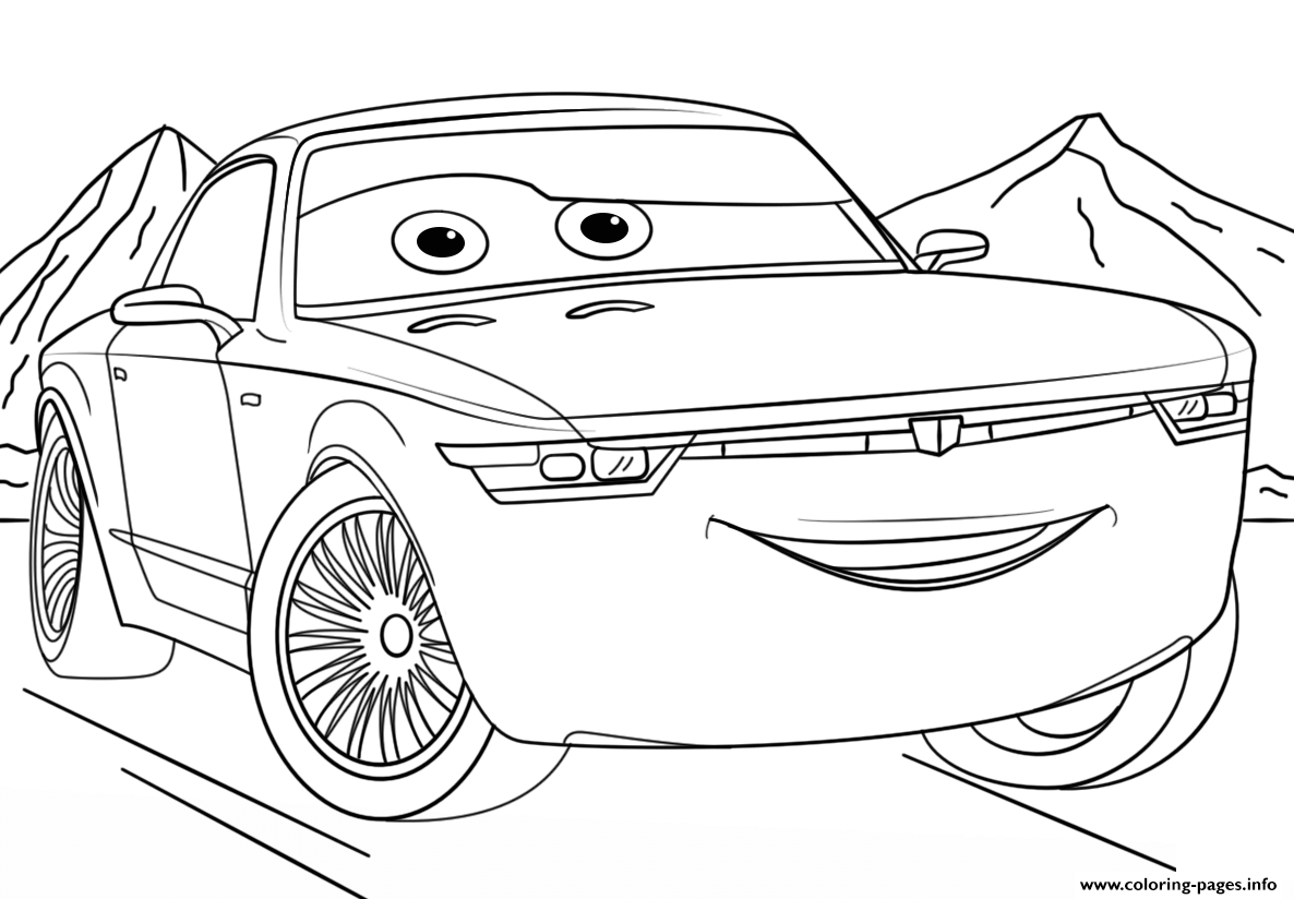 bob sterling from cars 3 disney coloring pages