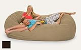 RelaxSacks 7OV-PB001 7.5 ft. RelaxSack Lounger - Pebble MicroFiber Dark Brown