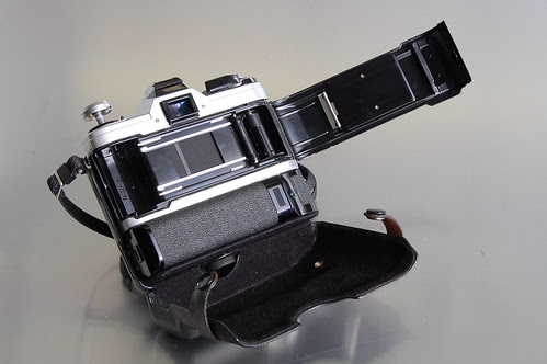 Canon AT-1 opened hinged case