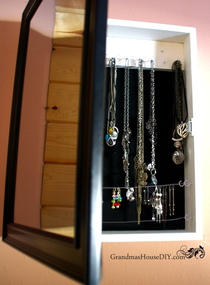 How to build a jewelry cabinet for necklaces and earrings ...