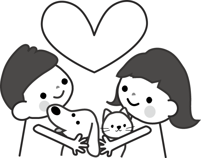 動物愛護 犬猫のイラスト 無料イラストフリー素材