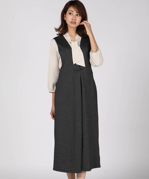 通販 Cherie ケティシェリー のファッション セール Ketty へリンボンポンチジャンパースカート ワンピース Ketty