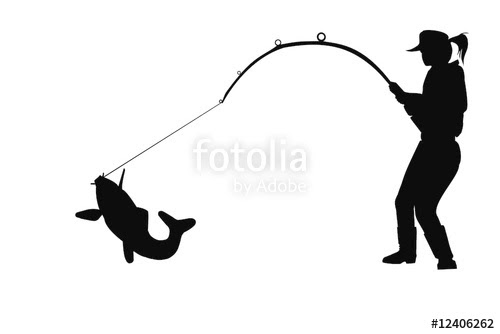 Download clipart silhouette of girl fishing - Clipground