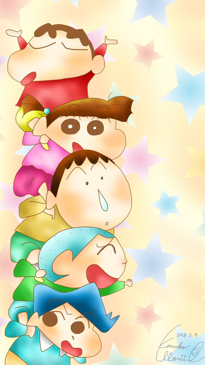 最も好ましい おしゃれ 可愛い イラスト クレヨン しんちゃん かすか べ 防衛 隊 イラスト