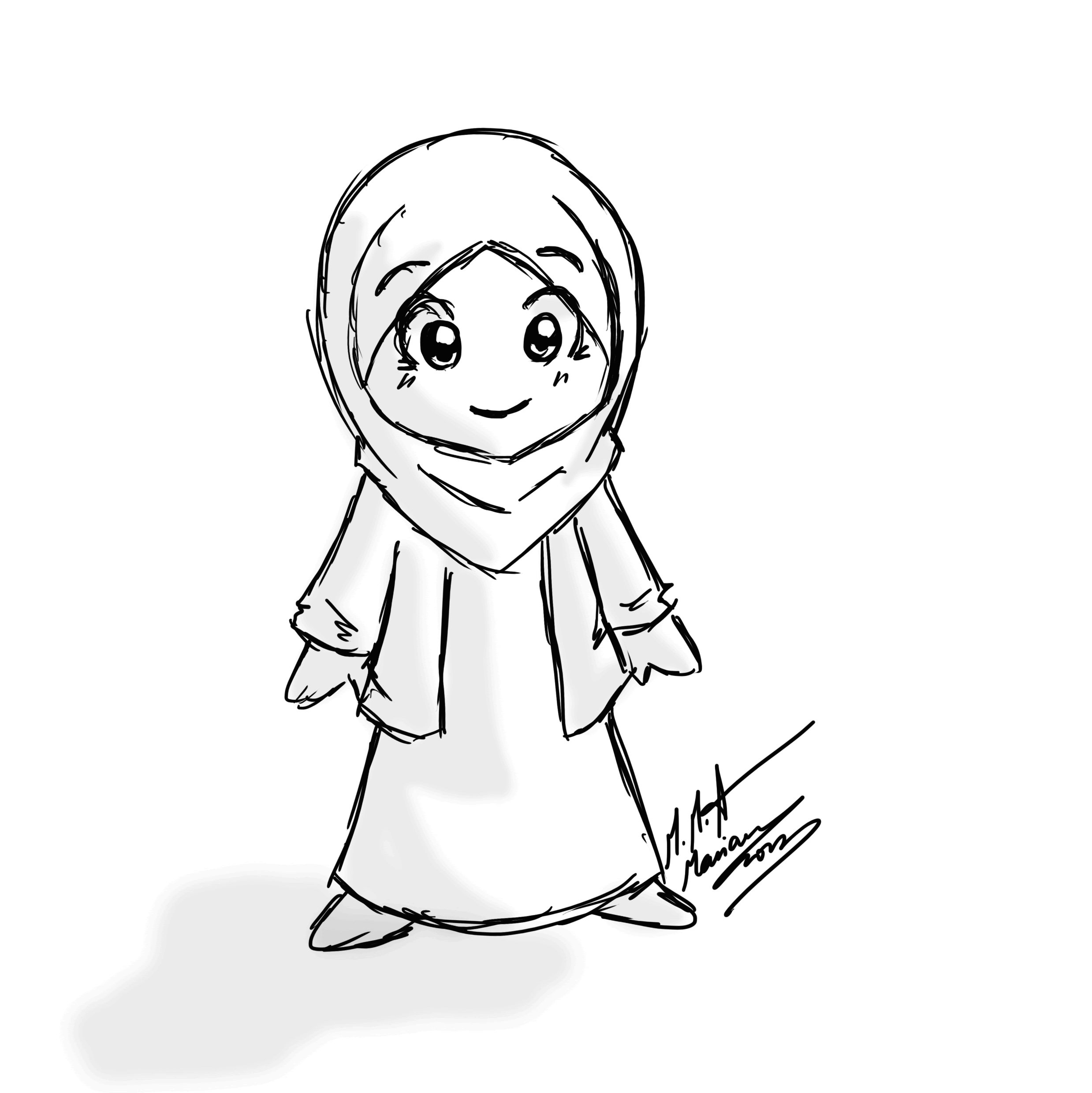  Muslimah  Drawing at GetDrawings Free download