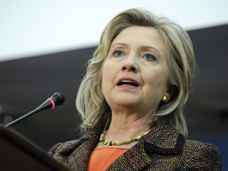 La secretària d'Estat dels Estats Units, Hillary Clinton, fent un discurs. (Foto: Reuters)