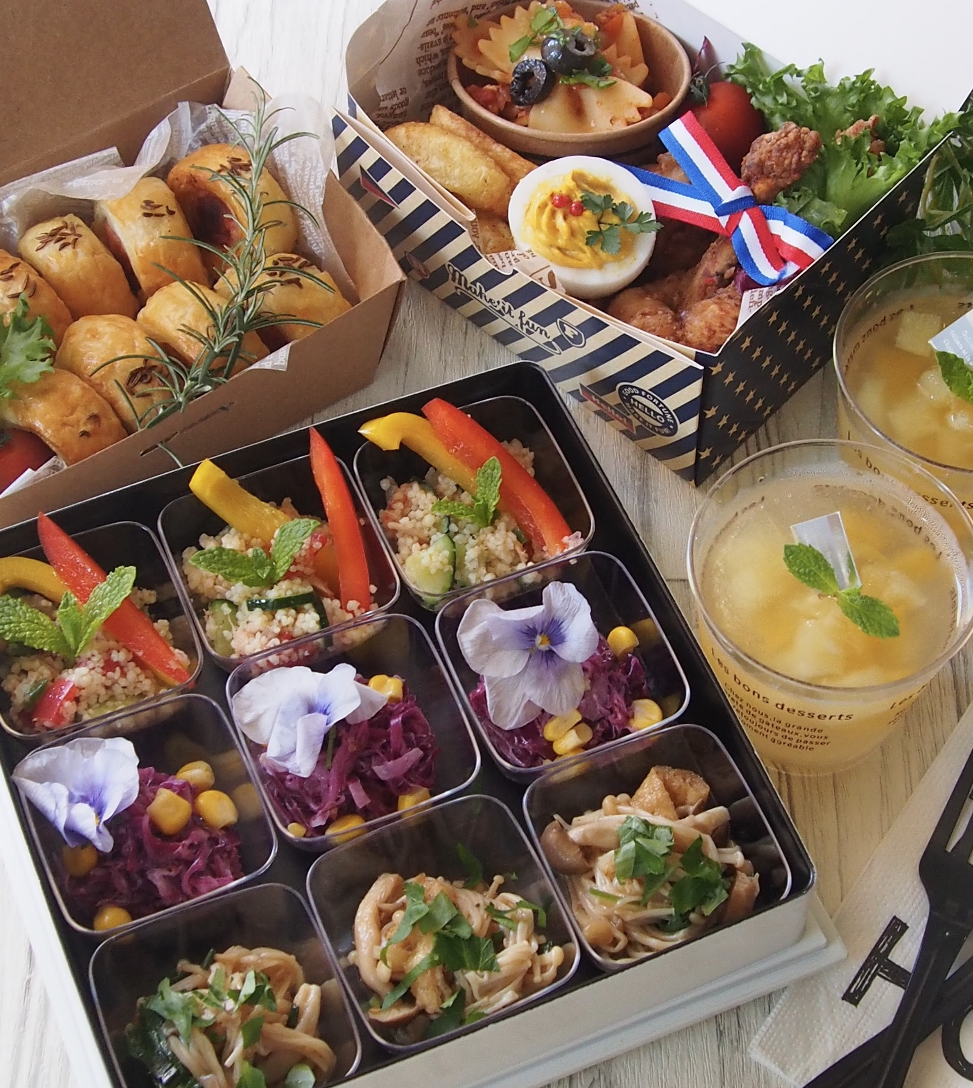 スタイリング おしゃれな行楽弁当 パート 運動会やピクニックにぴったり フードコーディネーターによる クッキングアートサイト美膳