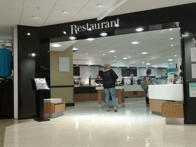 Lunch at the Debenhams Restaurant in Debenhams in Kingston-Upon-Hull