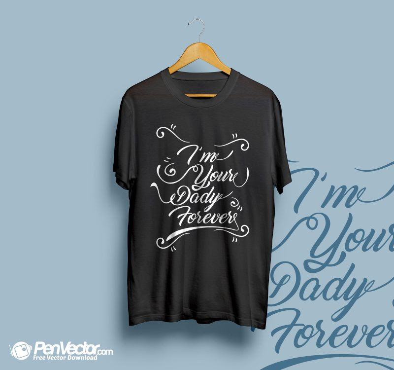 Download Father day t-shirt design mock up free vector