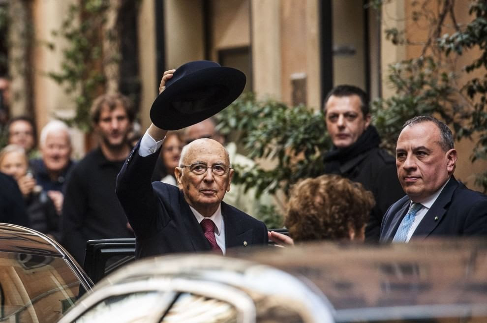 Giorgio Napolitano torna a casa nel rione Monti