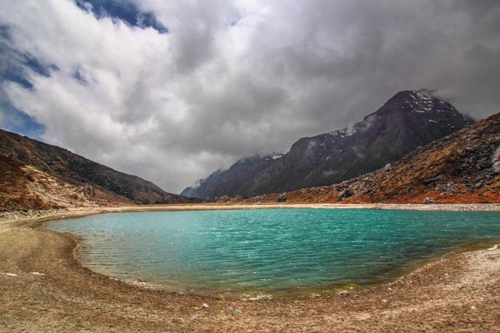 The Sparkling Blue Samiti Lake Sikkim, Goecha La Trek