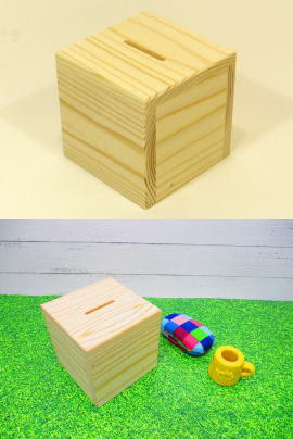 サイコロ貯金箱６００円 手作りキット 四角い型の貯金箱 簡単組み立て 釘もセットになっています
