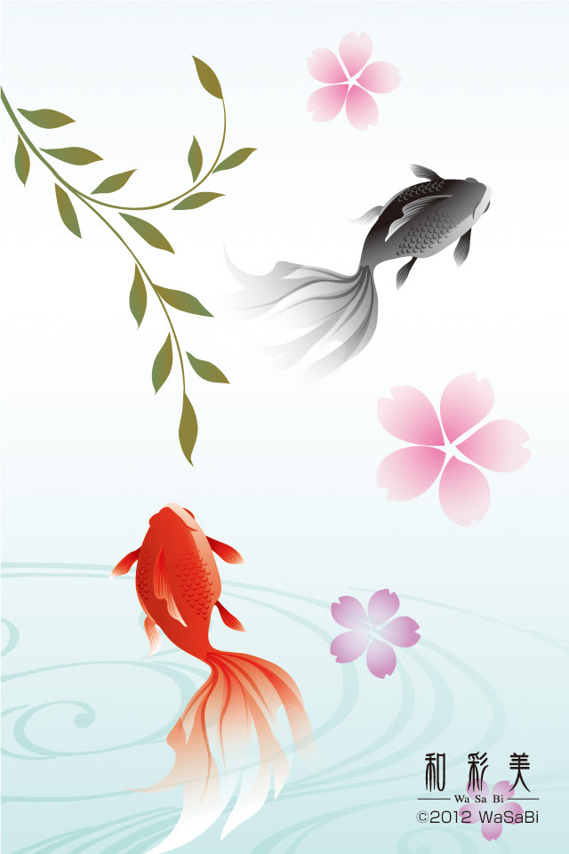 画像和風金魚壁紙 壁紙春