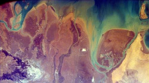 Nasa卫星 眼中 的地球 壮美风景变霓虹水彩 图 中国新闻网