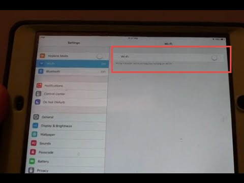 iPad Mini: Fix WiFi Grayed Out or Disabled See how you can fix the WiFi grayed out or disabled on the iPad Mini. FOLLOW US ON TWITTER: http://bit.ly/10Glst1 LIKE US ON ...