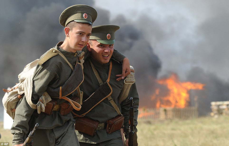 Helping hand: The battle made a national hero out of German commander Paul von Hindenburg, after his forces crushingly overcame the Russians