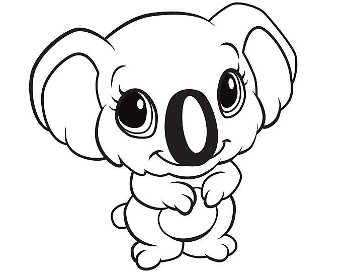 Simple Koala Drawing at GetDrawings.com  Free for personal use Simple Koala Drawing of your choice