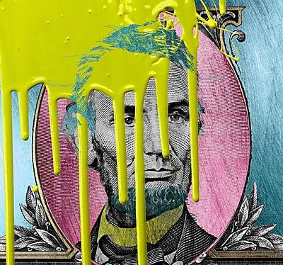 Carlyle Fine Art Figurative Funny Money No.2 by Jordan Carlyle Graphic Art; 48''x 48''