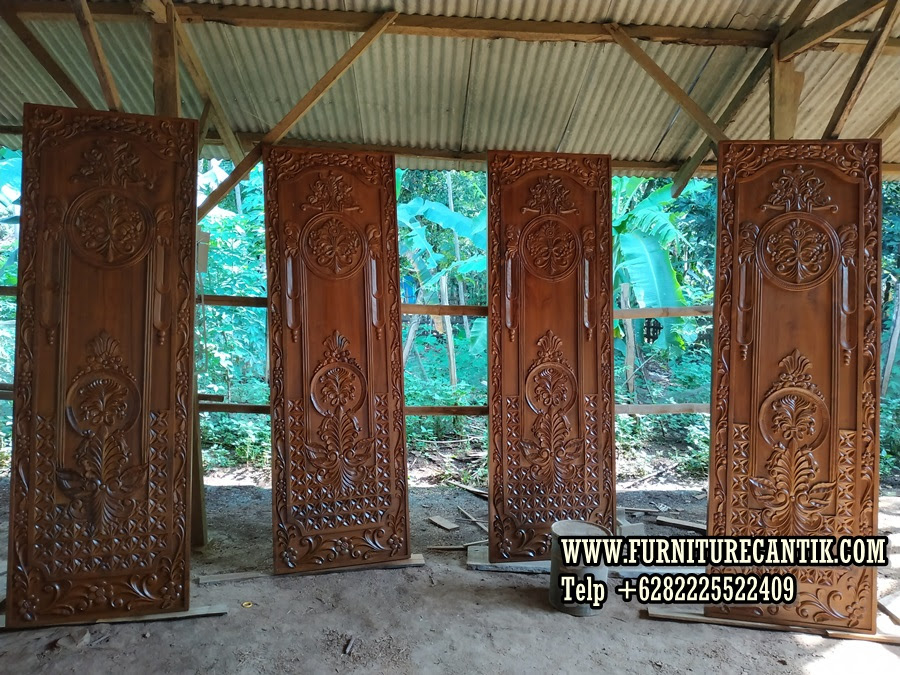  Model  Daun  Pintu  Jati  Ukiran Mewah Model  Pintu  Minimalis 