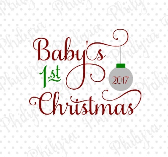 Download Free 307 Baby&#039;s First Christmas Svg Free SVG PNG EPS DXF File for Cricut, Silhouette and Other Machine