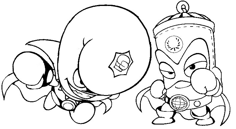 Kolorowanka Superzings : The Champ vs Pow Power 3