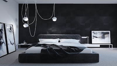 Wallpaper Kamar Tidur Minimalis Remaja Hitam Putih