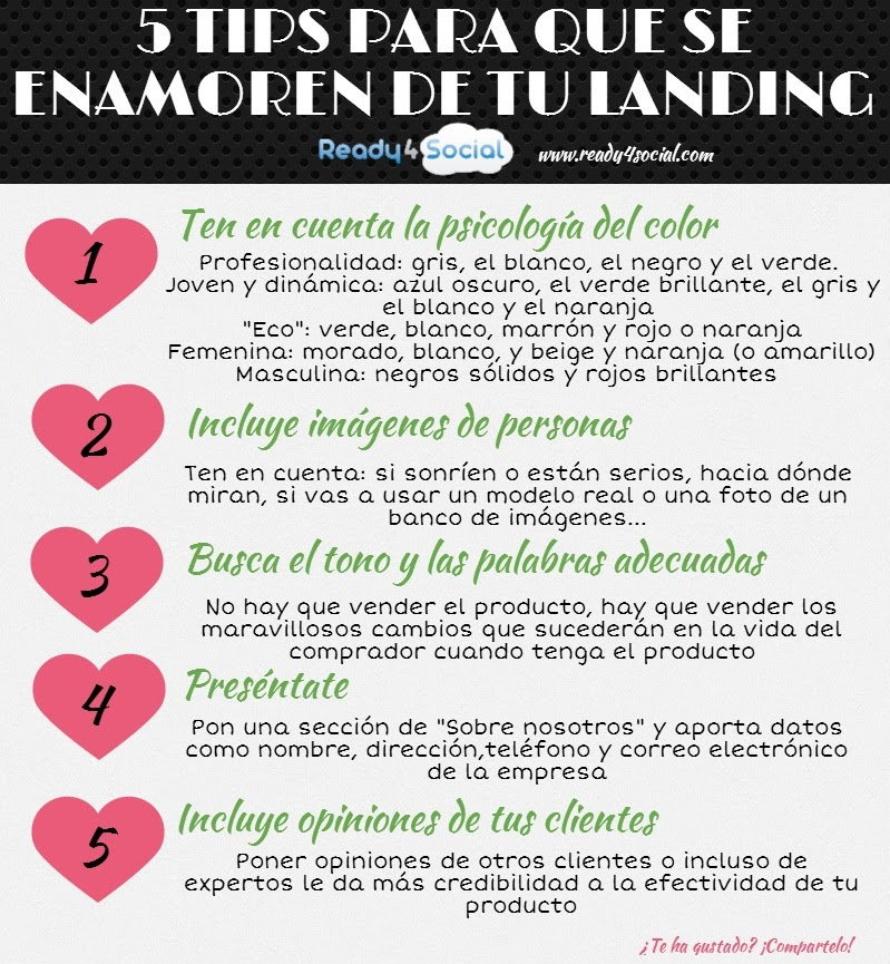 5 trucos para que se enamoren de tu landing Page