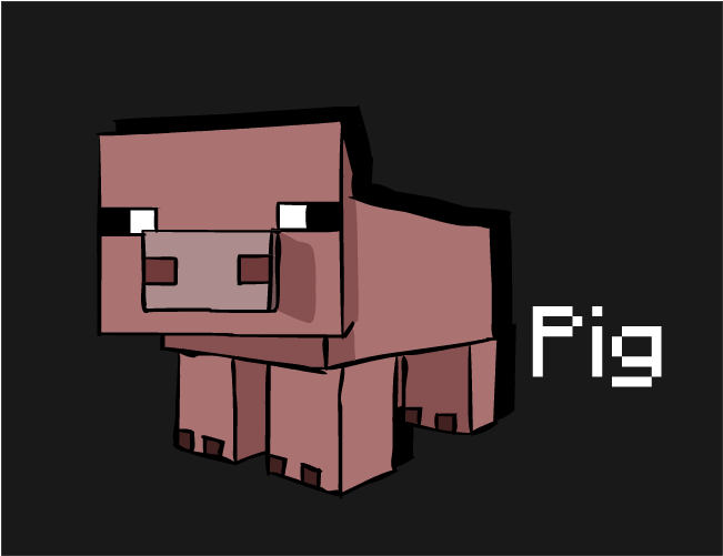 Minecraft Pig by EmeraldTuna on DeviantArt