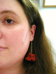 Phoenix Boa Earrings modeled
