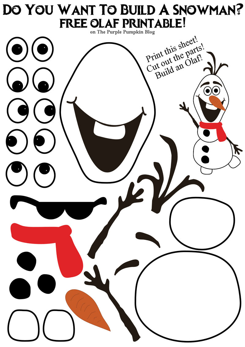 FREE Olaf Themed Build a Snowman Printables | Free Homeschool Deals