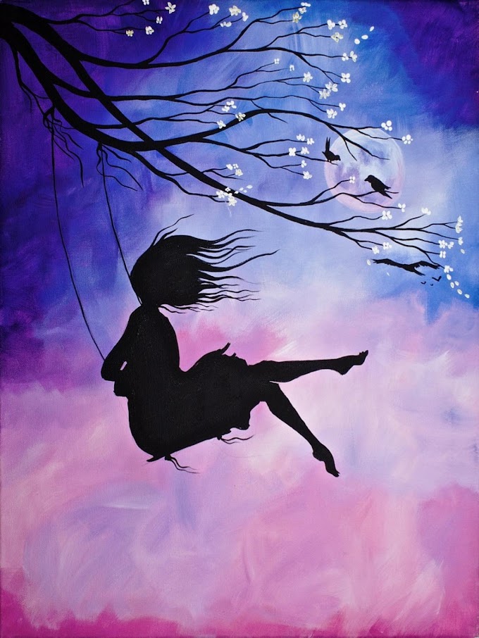 Cherry Blossom Acrylic Painting Tutorial / Cherry Blossom Swing And Girl Acrylic Painting By The Art / September 29, 2021 october 2.