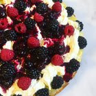 [Homemade] Lemon olive oil cake with lemon curd, vanilla marscapone, blueberry compote, and fresh berries