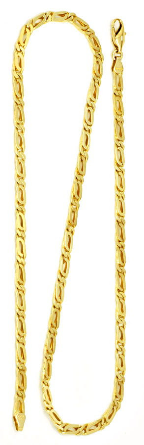 Originalfoto PFAUENAUGE GOLDKETTE MASSIV GELBGOLD