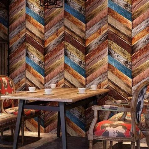 terbaru wallpaper dinding motif kayu unik motif segitiga