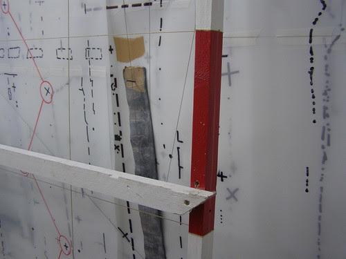 Leylines : Drawing frame, lead strip and drawings. by Russell Moreton