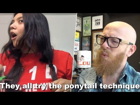 They all try the ponytail cutting technique !!!  - Hair Buddha reaction video