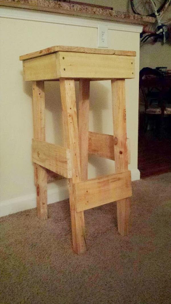 DIY Pallet Wood Stool Pallet Furniture Plans