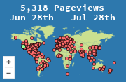 Locations of visitors to this page
